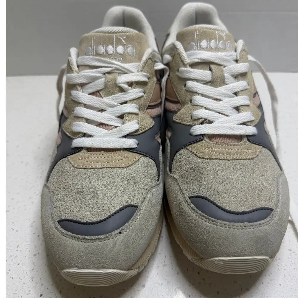 Diadora N90515 Men's Shoes Size 9 Mute White Rugby Tan